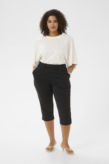 Kaffe Curve Jenna Capri Pants Black - Spodnie - 