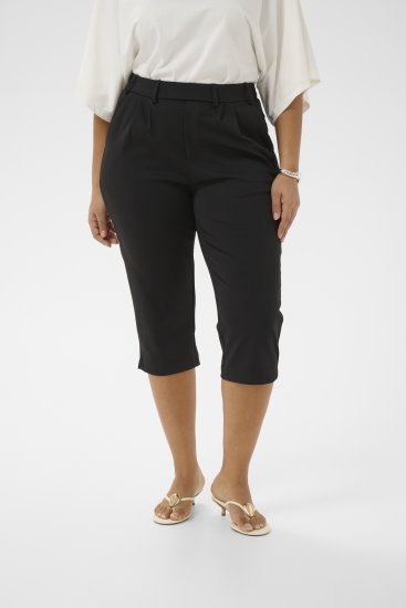 Kaffe Curve Jenna Capri Pants Black - Spodnie - 
