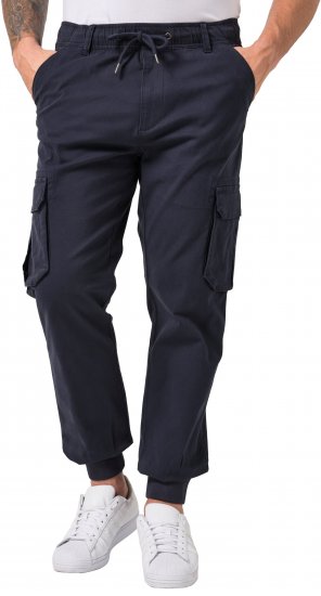 JP1880 Stretchy FLEXNAMIC Cargo Pants Navy - Bojówki - Spodnie Bojówki Męskie Duże Rozmiary
