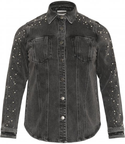 Kaffe Curve Petri Denim Jacket Grey Vintage Wash - Kurtki - 