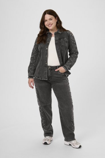Kaffe Curve Petri Denim Jacket Grey Vintage Wash - Kurtki - 