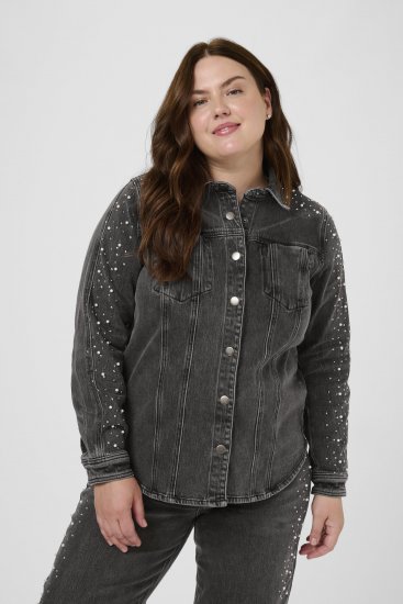 Kaffe Curve Petri Denim Jacket Grey Vintage Wash - Kurtki - 