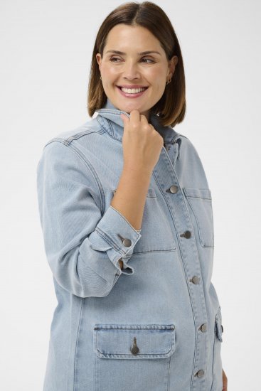 Kaffe Curve Ninna Casual Jacket Light Blue Washed - Kurtki - 