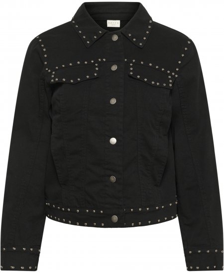 Kaffe Curve Brenn Twill Jacket Washed Black - Kurtki jeansowe - 