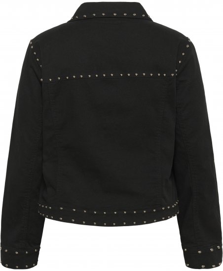 Kaffe Curve Brenn Twill Jacket Washed Black - Kurtki jeansowe - 
