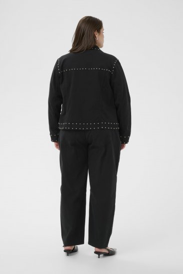 Kaffe Curve Brenn Twill Jacket Washed Black - Kurtki jeansowe - 