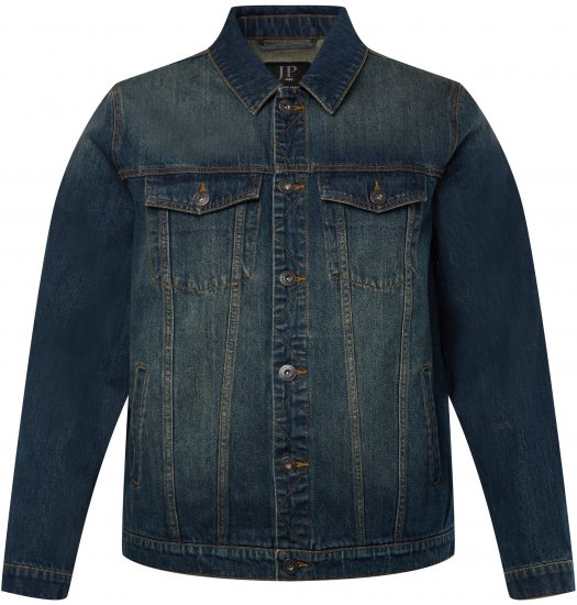 JP1880 Denim Jacket Dark Blue Denim - Kurtki Męskie Duże Rozmiary - Kurtki Duże rozmiary 2XL-8XL