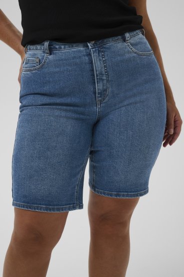 Kaffe Curve Emila Denim Shorts Blue - Szorty - 