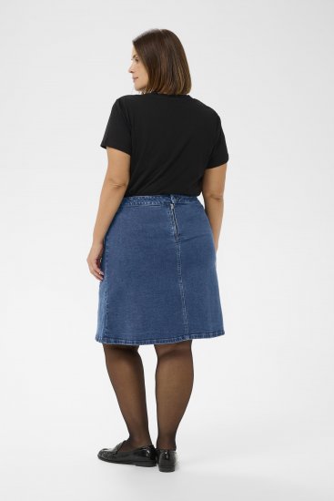 Kaffe Curve Leni Denim Skirt Blue - Spódnice - 