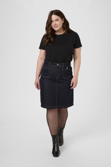 Kaffe Curve Roria Denim Skirt Dark Blue - Spódnice - 