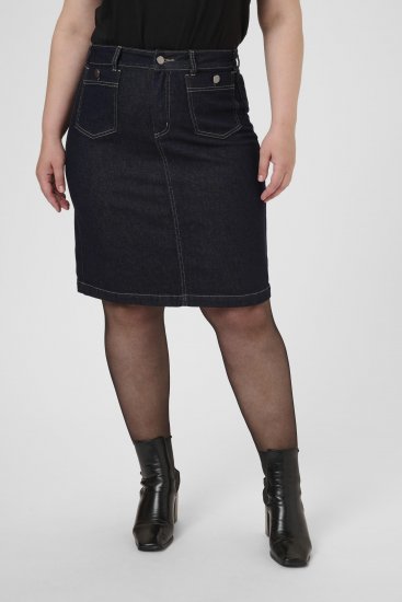Kaffe Curve Roria Denim Skirt Dark Blue - Spódnice - 