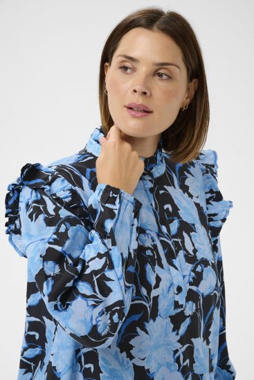 Kaffe Curve Sasja Sukienka Blue Snake Flower - Sukienki - 