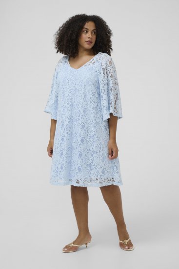 Kaffe Curve Lucy Dress Nantucket Breeze Blue - Sukienki midi - 