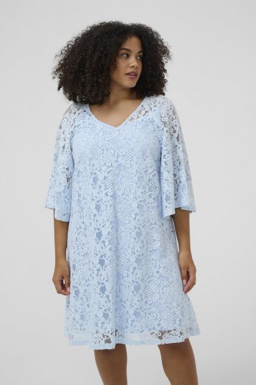 Kaffe Curve Lucy Dress Nantucket Breeze Blue - Sukienki midi - 