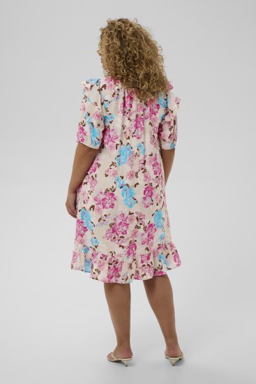 Kaffe Curve Hayley Dress Multi Color Flower - Sukienki midi - 