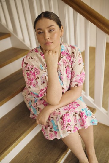 Kaffe Curve Hayley Dress Multi Color Flower - Sukienki midi - 