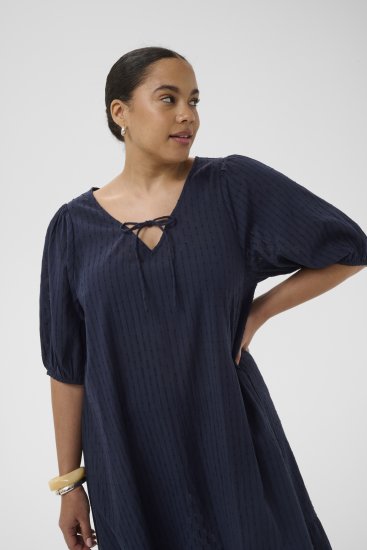 Kaffe Curve Thea Dress Midnight Marine - Sukienki maxi - 
