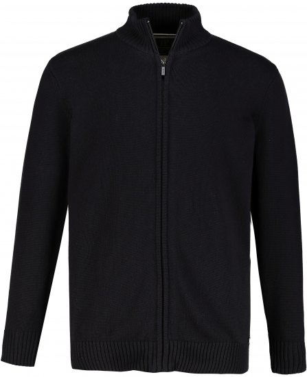 JP1880 Sweater Knitter with Zipper Black - Bluzy & bluzy z kapturem - Bluzy & Bluzy z kapturem 2XL-12XL