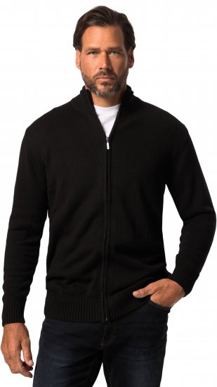 JP1880 Sweater Knitter with Zipper Black - Bluzy & bluzy z kapturem - Bluzy & Bluzy z kapturem 2XL-12XL