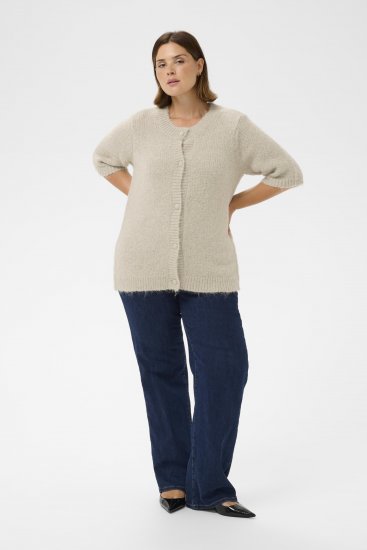 Kaffe Curve Emilia Cardigan Feather Grey Melange - Kardigany - 