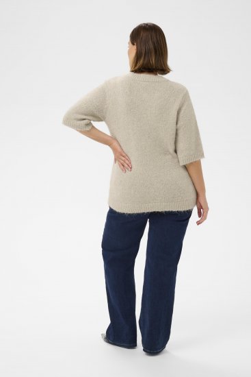 Kaffe Curve Emilia Cardigan Feather Grey Melange - Kardigany - 