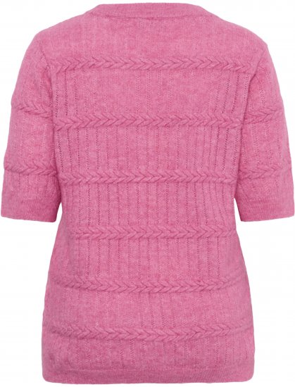 Kaffe Curve Minia Pullover Pink Power Melange - Swetry dzianinowe - 