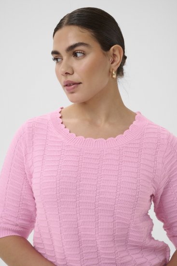 Kaffe Curve Lotia Pullover Pink Frosting - Swetry dzianinowe - 