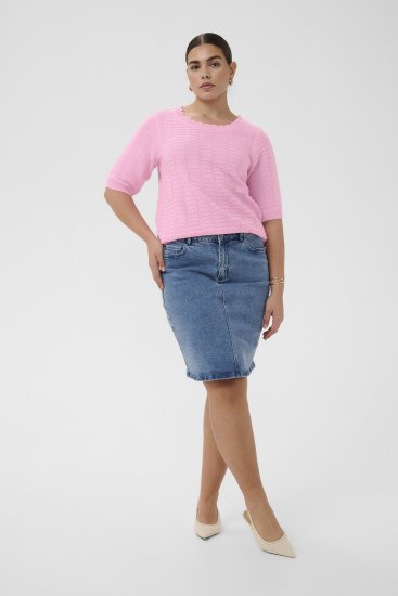 Kaffe Curve Lotia Pullover Pink Frosting - Swetry dzianinowe - 