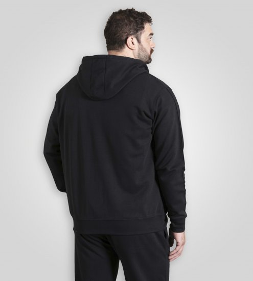 Duke Kenilworth Pin Tuck Sleeves Zip Through Hoodie Dark Navy - Bluzy & bluzy z kapturem - Bluzy & Bluzy z kapturem 2XL-12XL