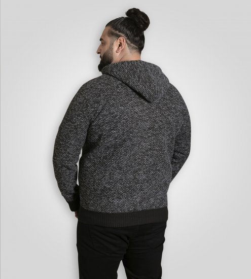 Duke Fareham Bonded Sherpa Lining Knitted Hoodie Grey - Bluzy & bluzy z kapturem - Bluzy & Bluzy z kapturem 2XL-12XL