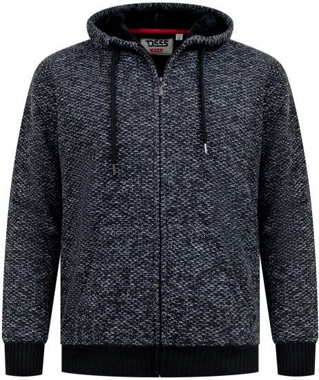 Duke Fareham Bonded Sherpa Lining Knitted Hoodie Grey - Bluzy & bluzy z kapturem - Bluzy & Bluzy z kapturem 2XL-12XL