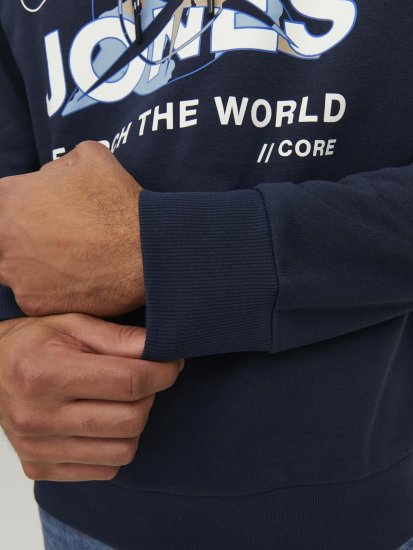 Jack & Jones Hunt Hoodie Navy - Bluzy & bluzy z kapturem - Bluzy & Bluzy z kapturem 2XL-12XL