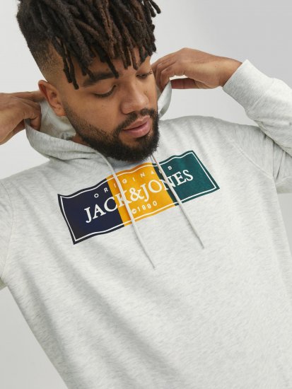 Jack & Jones Codyy Hoodie White - Bluzy & bluzy z kapturem - Bluzy & Bluzy z kapturem 2XL-12XL