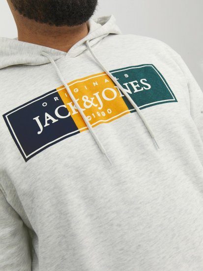 Jack & Jones Codyy Hoodie White - Bluzy & bluzy z kapturem - Bluzy & Bluzy z kapturem 2XL-12XL