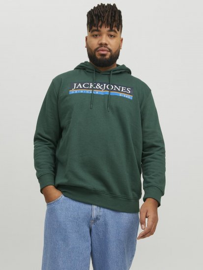 Jack & Jones Codyy Hoodie Green - Bluzy & bluzy z kapturem - Bluzy & Bluzy z kapturem 2XL-12XL
