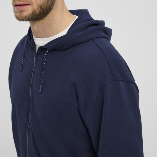 North Latitude Denim Hooded Full-Zip Sweatshirt Navy TALL - TALL bluzy - 