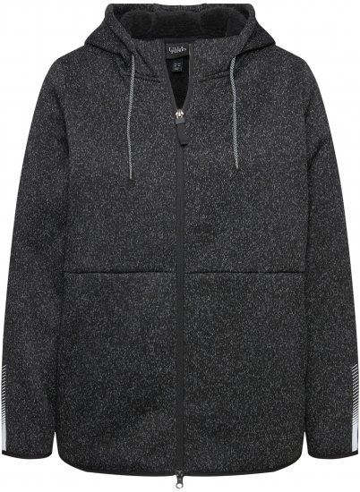 Ulla Popken Sweater Knit Fleece Hoodie Black - Bluzy & bluzy z kapturem - 