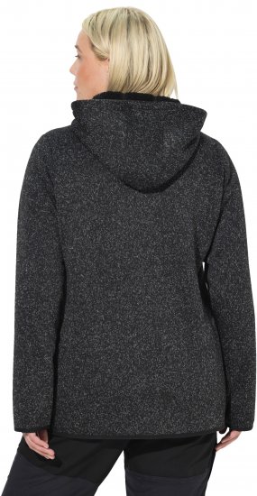 Ulla Popken Sweater Knit Fleece Hoodie Black - Bluzy & bluzy z kapturem - 