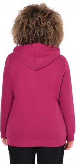 Ulla Popken Rock Sequined Hoodie Ruby - Bluzy & bluzy z kapturem - 