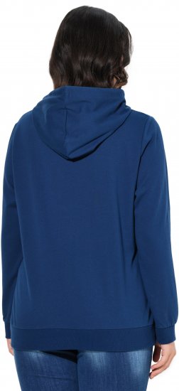 Ulla Popken Applique Lettering Hooded Sweatshirt Dark Blue - Bluzy & bluzy z kapturem - 