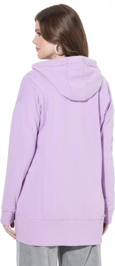 Ulla Popken Decorative Seam Zip-Up Hoodie Lavender - Bluzy & bluzy z kapturem - 