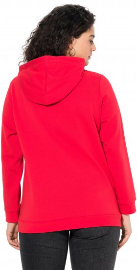 Ulla Popken Decorative Lace-Up Hoodie Lychee - Ulla Popken - 