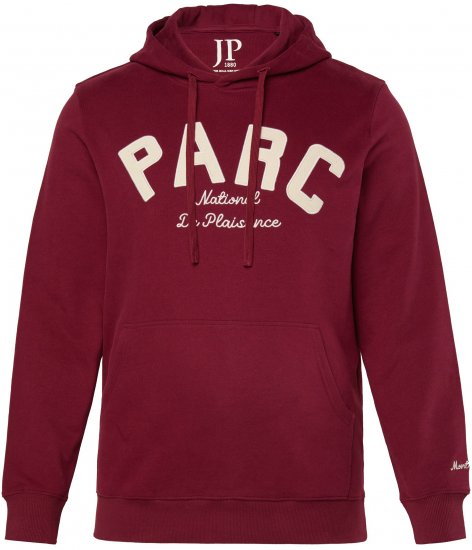 JP1880 Hoodie with Embroidery Aubergine - Bluzy & bluzy z kapturem - Bluzy & Bluzy z kapturem 2XL-12XL