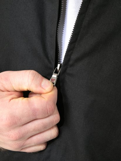 D555 Kent Elastic Rib Hem & Cuffs Harrington Jacket Black - Kurtki Męskie Duże Rozmiary - Kurtki Duże rozmiary 2XL-8XL