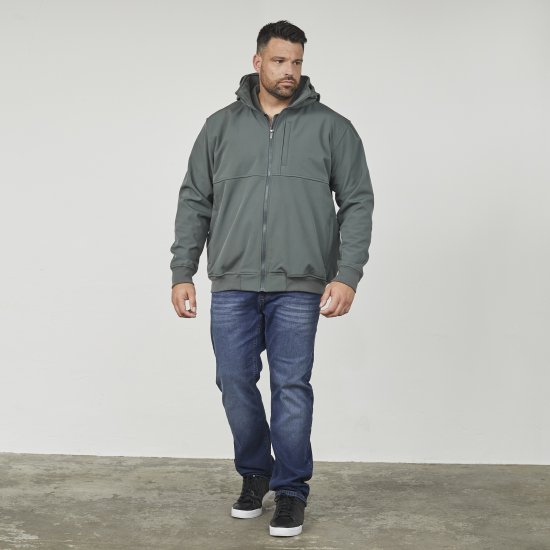 North Latitude 61301 Kurtka Softshell z Odpinaną Kapturą Ciemnozielony - Kurtki Męskie Duże Rozmiary - Kurtki Duże rozmiary 2XL-8XL