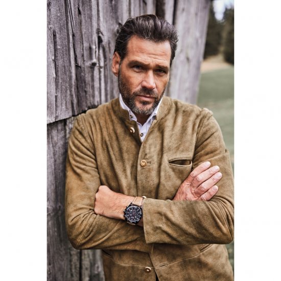 JP1880 Traditional Jacket Janker Goat Suede Brown - Ubrania wizytowe - Ubrania świąteczne i wizytowe – Świętuj stylowo i wygodnie