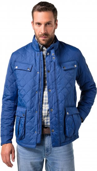JP1880 Quilted with Multiple Pockets Jacket Dark Blue - Kurtki Męskie Duże Rozmiary - Kurtki Duże rozmiary 2XL-8XL