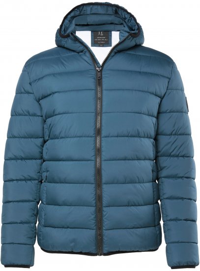 JP1880 Quilted Hooded Jacket Deep Blue - Kurtki Męskie Duże Rozmiary - Kurtki Duże rozmiary 2XL-8XL