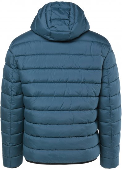 JP1880 Quilted Hooded Jacket Deep Blue - Kurtki Męskie Duże Rozmiary - Kurtki Duże rozmiary 2XL-8XL