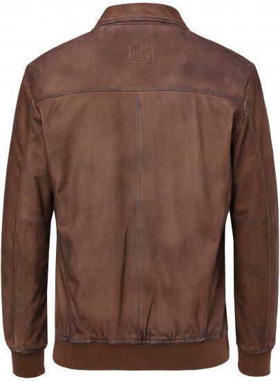 JP1880 Finest Goat Suede Leather Blouson Tobacco Brown - Kurtki Męskie Duże Rozmiary - Kurtki Duże rozmiary 2XL-8XL